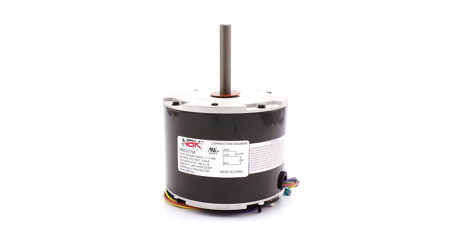 その他 EP-NRTW 230W 4P 200/200V 50/60Hz Trane Electric Motor (3D149098P01) 1/8 hp, 1650 RPM, 200-230